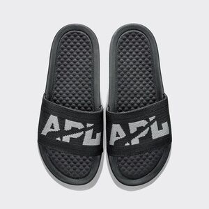 APL | Big Logo TechLoom Slide | Black / Reflective Silver